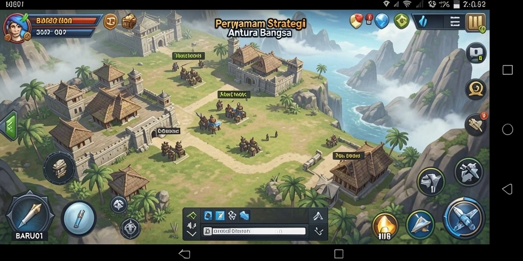 Tampilan gameplay menegangkan di BARU01 dengan strategi dan pertempuran yang seru.