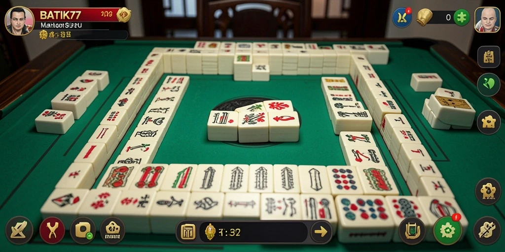 Gameplay Mahjong seru di BATIK77 dengan grafis yang memukau.
