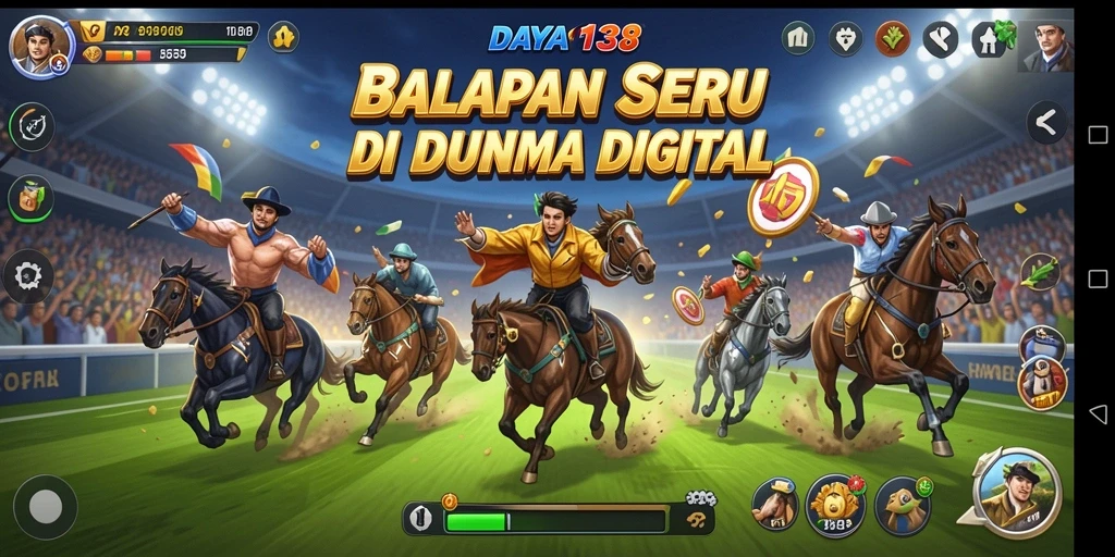 Tangkapan layar utama DAYA138 menampilkan aksi balapan yang seru dan mobil yang berdesing.