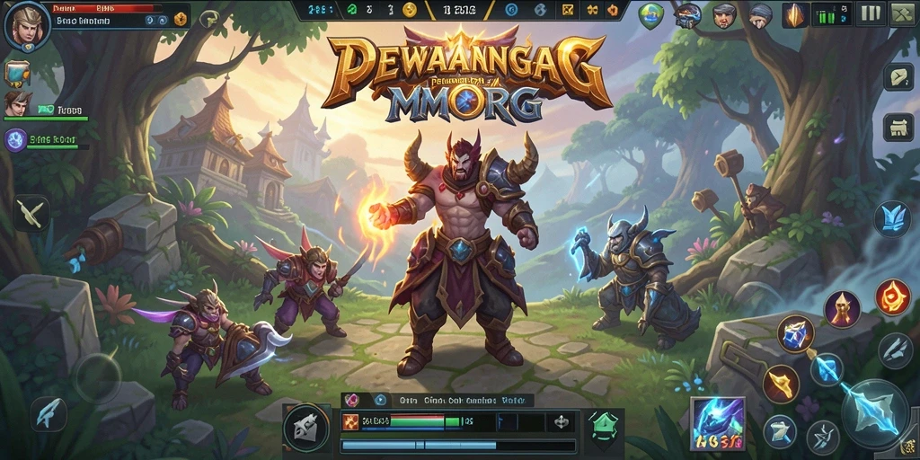 Tangkapan layar menampilkan aksi seru dalam gameplay DEWANUSA MMORPG.