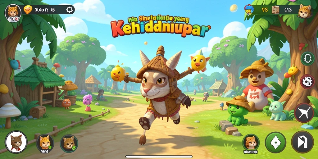 Tampilan gameplay H03 yang menampilkan aktivitas sehari-hari yang seru.