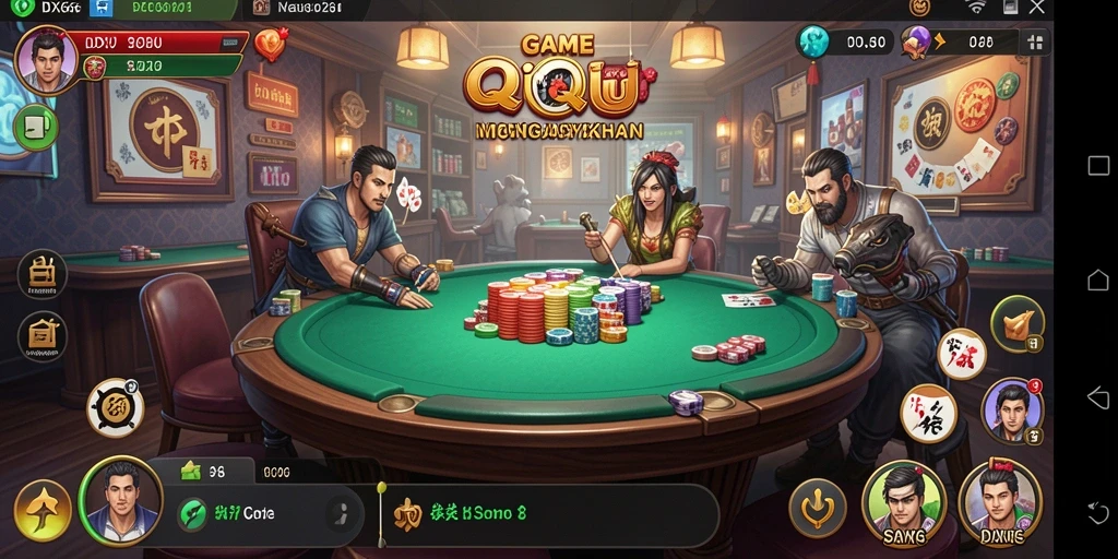 Screenshot menunjukkan momen seru permainan QiuQiu di IDX66.