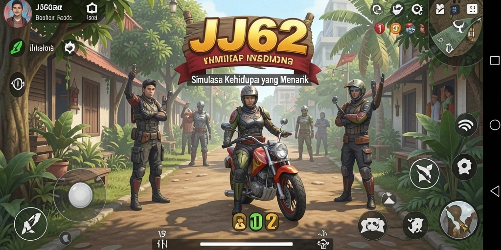Tampilan gameplay JJ62 dengan aktivitas simulasi kehidupan yang mengasyikkan.