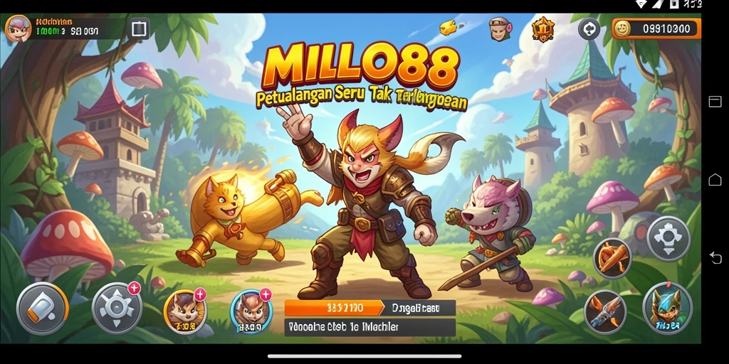 Tampilan gameplay yang seru dan menantang di MILO88.