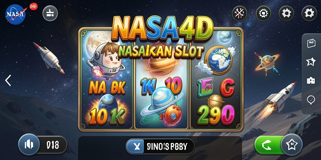 Tangkapan layar permainan NASA4D dengan aksi Slot yang mendebarkan.