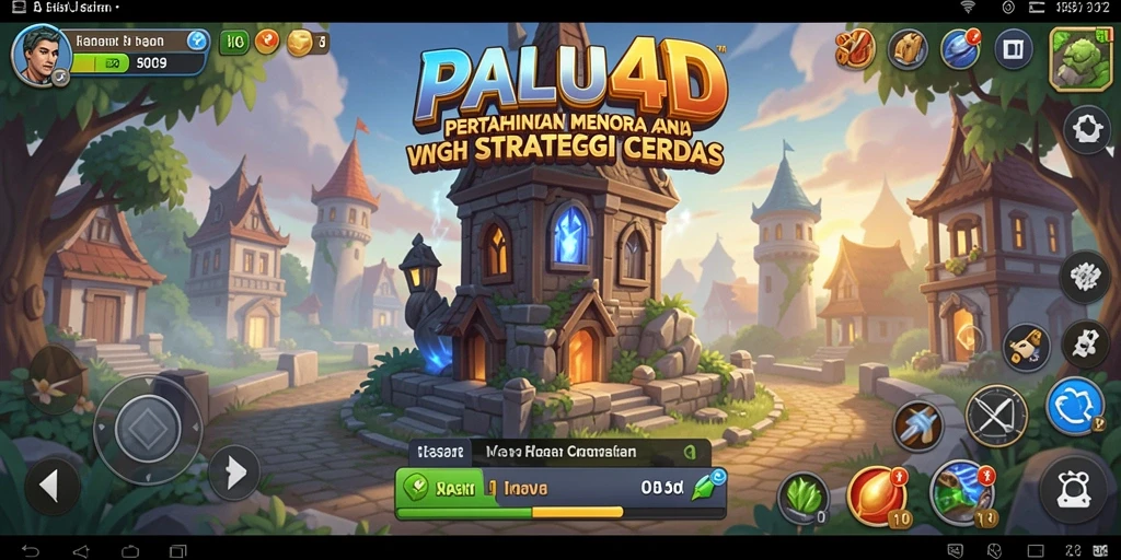Screenshot dari gameplay Tower Defense PALU4D yang menampilkan aksi melindungi menara.