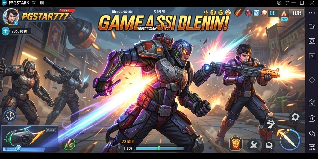 Tangkapan layar PGSTAR777 menampilkan aksi intens dengan grafis yang memukau.