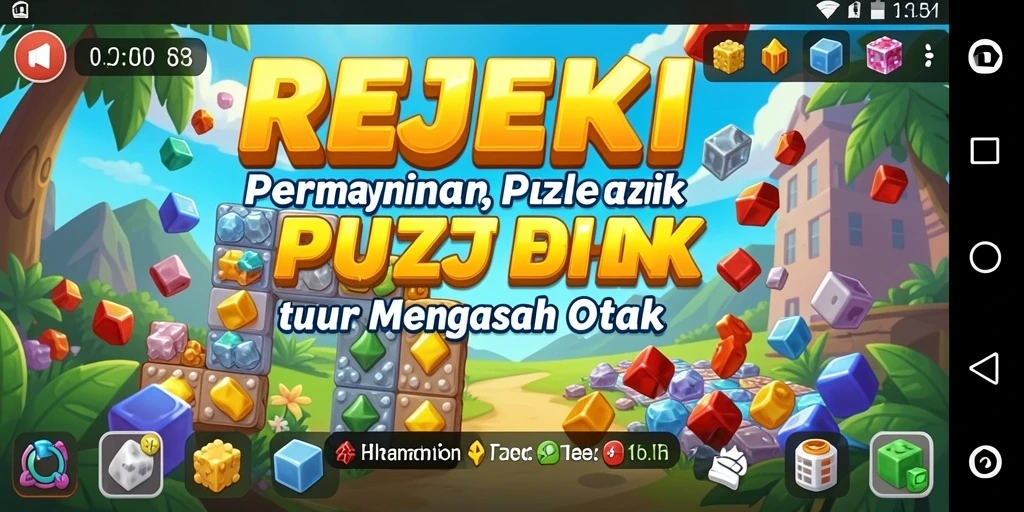 Screenshot gameplay REJEKI menunjukkan tantangan puzzle yang menarik.
