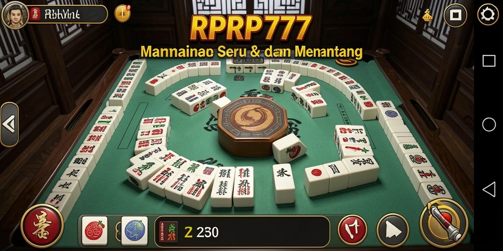 Tangkapan layar gameplay Mahjong RPRP777 yang penuh warna dan mendebarkan.