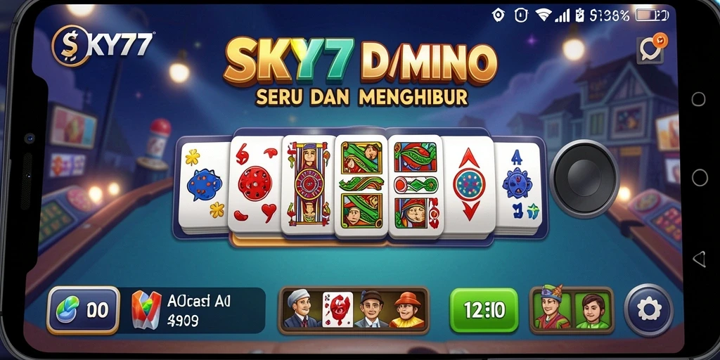 Tampilan gameplay seru dalam permainan Domino SKY77.