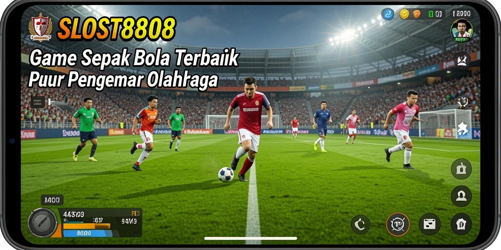Tampilan gameplay SLOST8808 yang menakjubkan dengan aksi sepak bola.