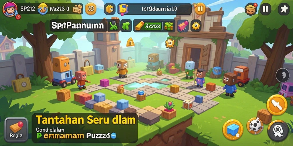Screenshot SP212 menampilkan gameplay menarik dan tantangan Puzzle yang beragam.