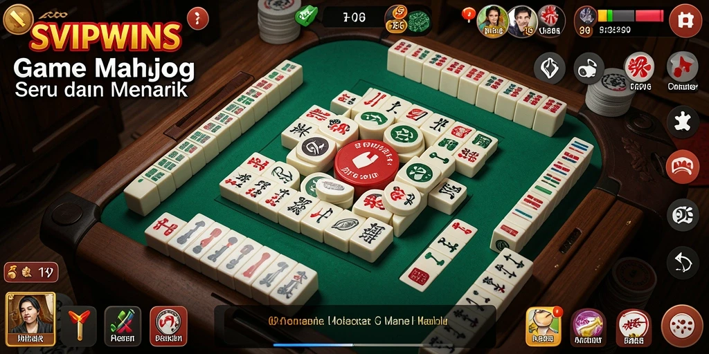 Tampilan gameplay SVIPWINS yang menarik dalam permainan Mahjong.