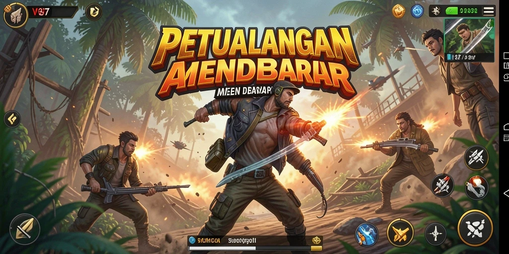 Tampilan gameplay V87 yang mendebarkan dan penuh aksi.
